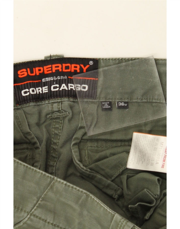 Pantaloni scurți cargo pentru bărbați SUPERDRY W36, bumbac mare kaki