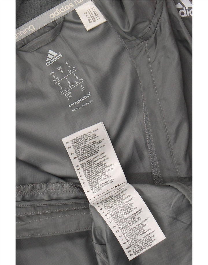 Jachetă de trening Clima Proof ADIDAS pentru femei UK 8/10, gri mic