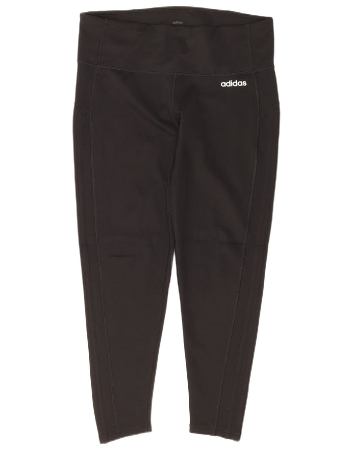 Leggings ADIDAS Climalite Crop pentru femei Marea Britanie 16/18 Poliester negru mare