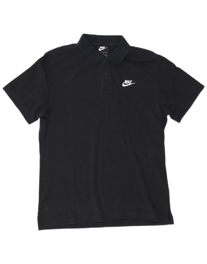 Tricou polo Nike pentru bărbați, bumbac mediu negru