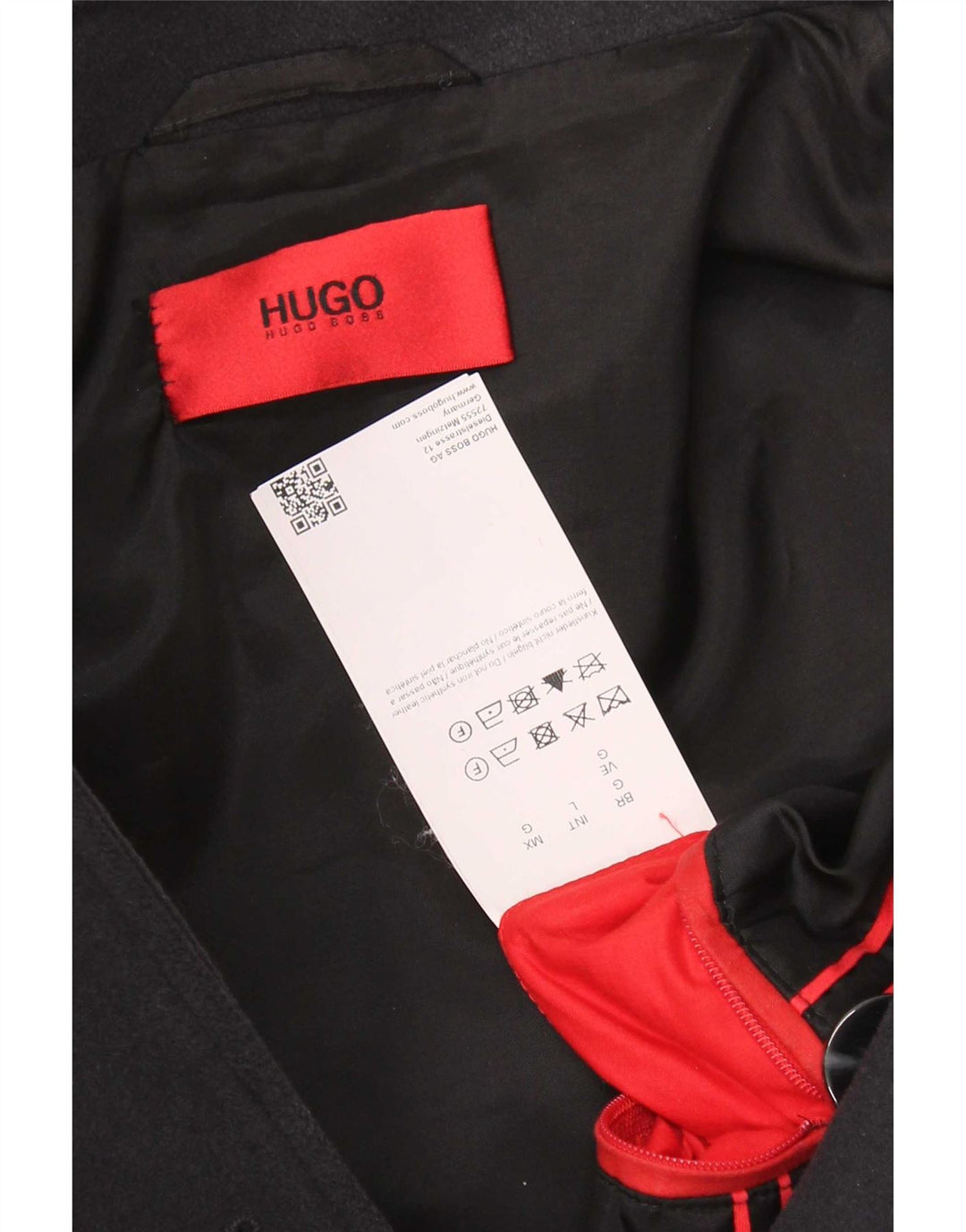 Palton pentru bărbați Hugo Boss UK 40 mare, lână virgină, albastru