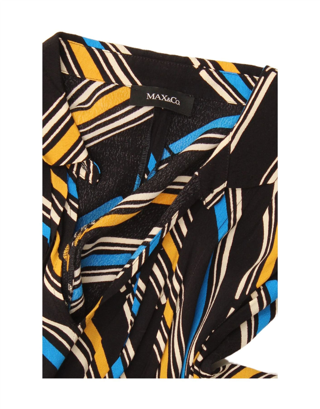 Max & Co. Rochie maxi cu maneci lungi pentru femei UK 12 Medium, multicolore, cu dungi
