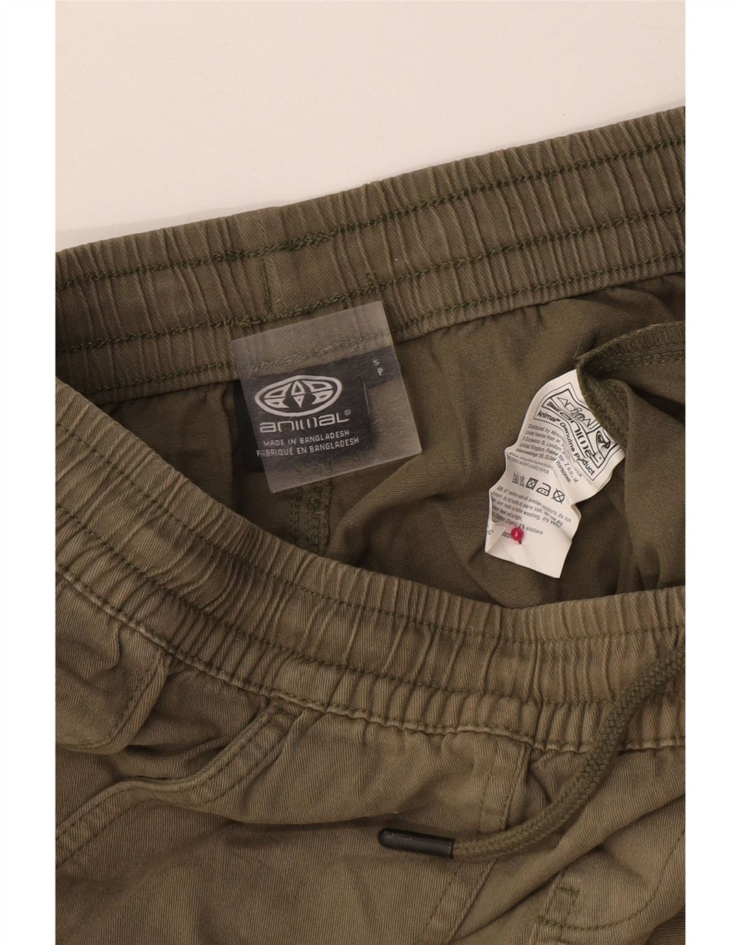 ANIMAL Pantaloni scurți chino pentru bărbați Mici W29 Kaki Bumbac