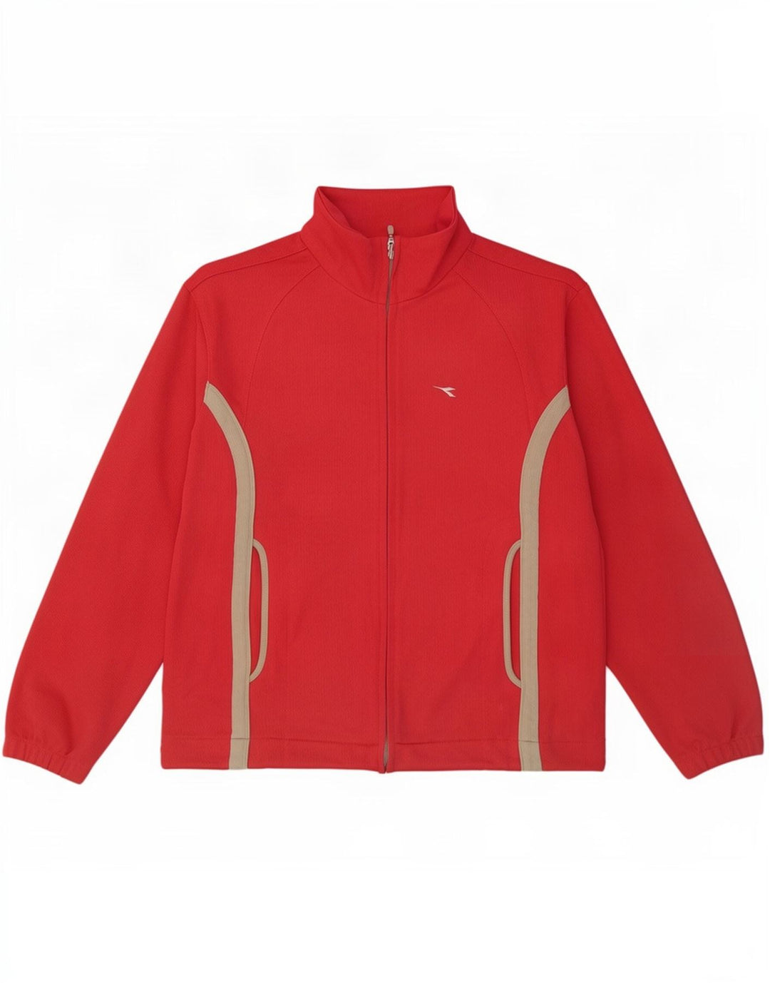 Jachetă de trening pentru femei Diadora UK 12, roșu mediu, poliester color bloc