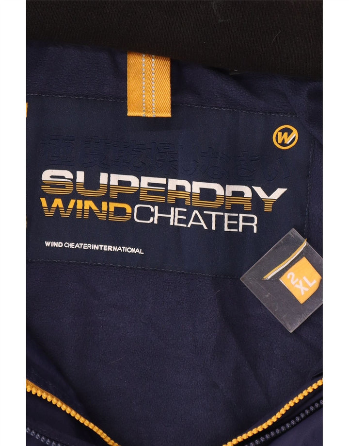 Jachetă Windbreaker pentru femei Superdry Windcheater Graphic UK 20 2XL Bleumarin