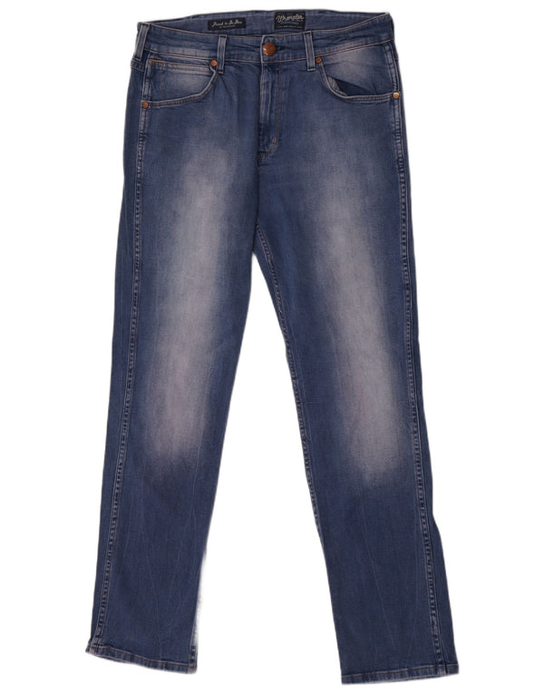 Blugi drepte Wrangler pentru bărbați Greensboro W33 L32 Bumbac albastru