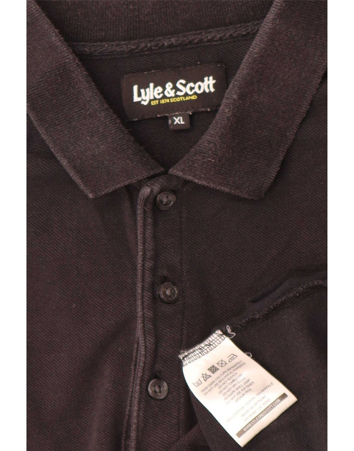 Tricou polo pentru bărbați Lyle & Scott XL, bumbac negru