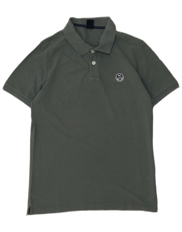 Tricou polo pentru bărbați North Sails, bumbac verde mare