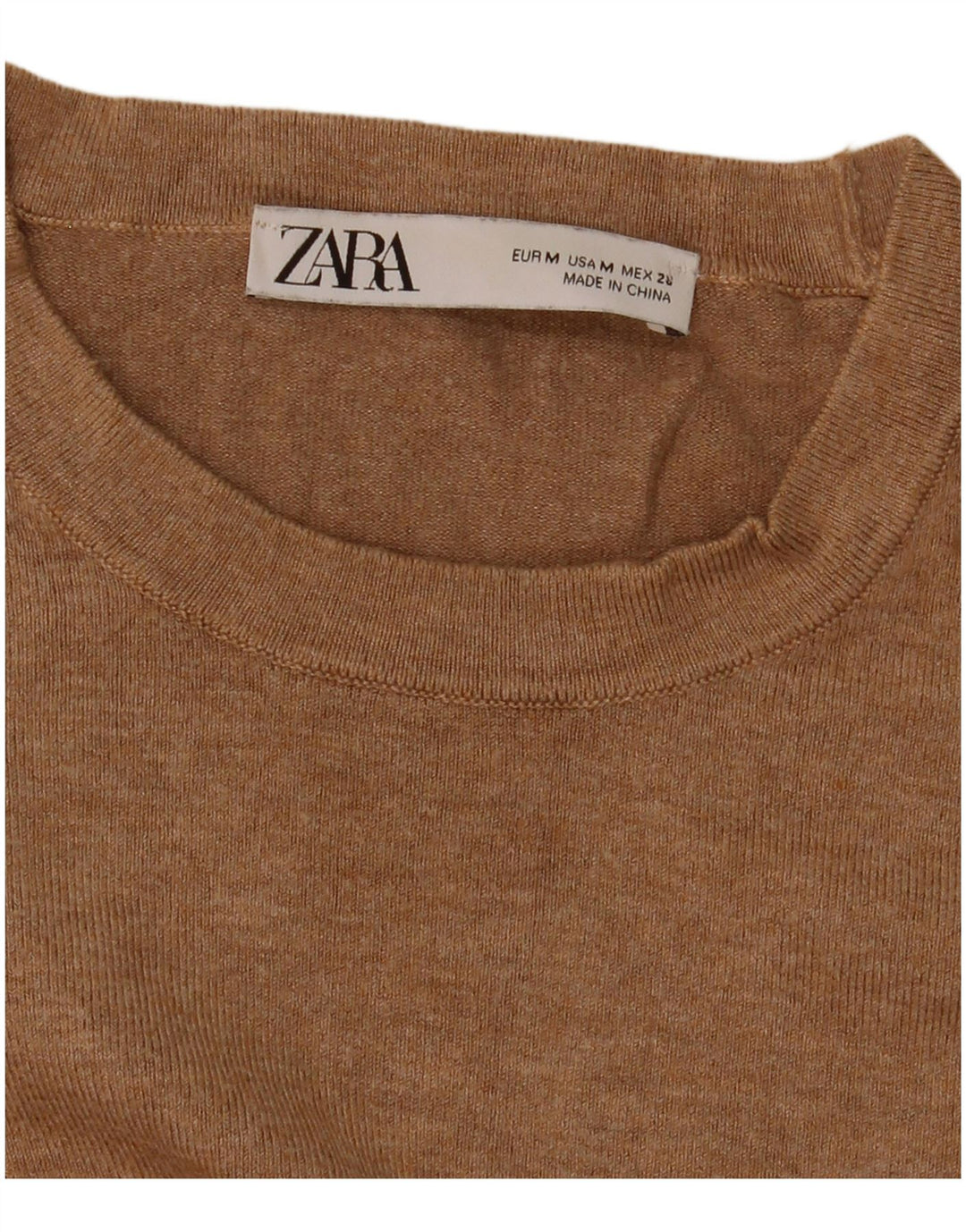 Pulover pentru damă Zara, cu gât turnut, UK 12, Bej mediu