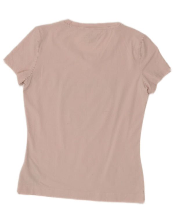 Tricou grafic Guess pentru femei Top UK 10 Small Pink Floral Bumbac