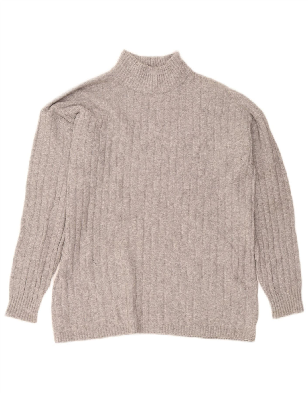 Pulover înalt pentru femei cu gât țestoasă Eddie Bauer UK 14 gri mediu