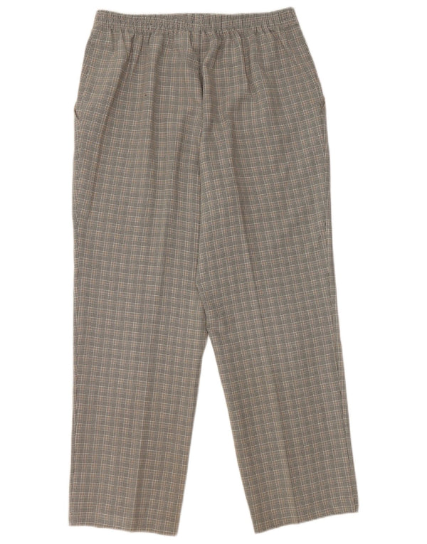 Marks & Spencer Pantaloni casual crop pentru femei UK 14 Large W32 L26 Black Check