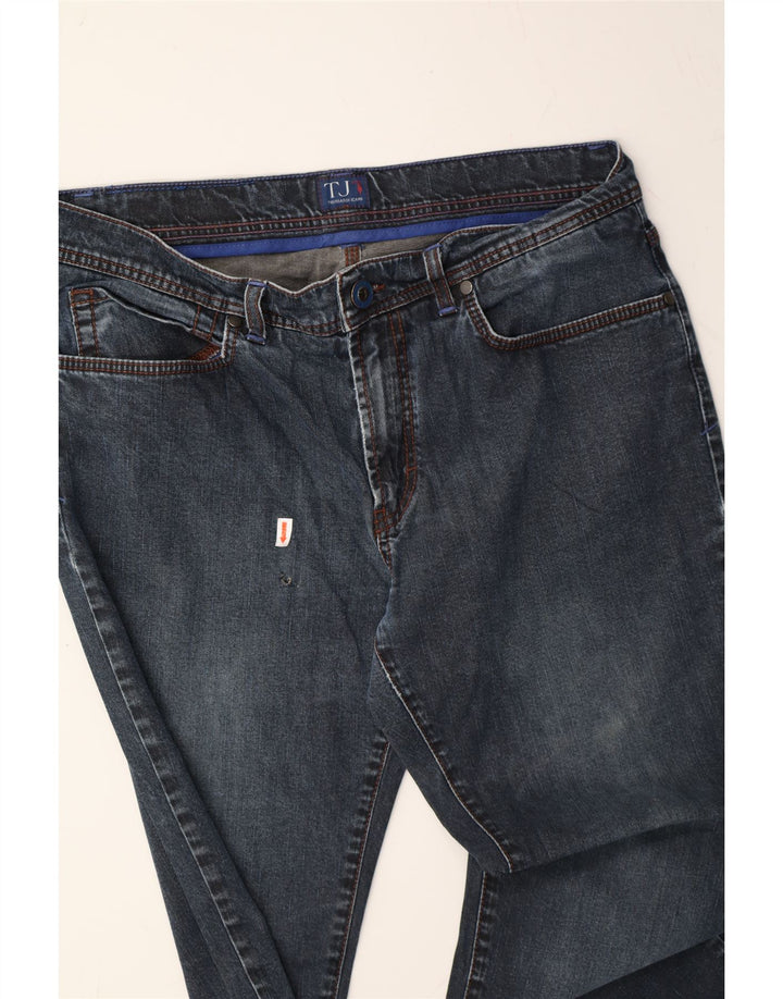 TRUSSARDI Mens Straight Jeans W36 L30 Navy Blue Cotton Vintage Trussardi and Second-Hand Trussardi from Messina Hembry 