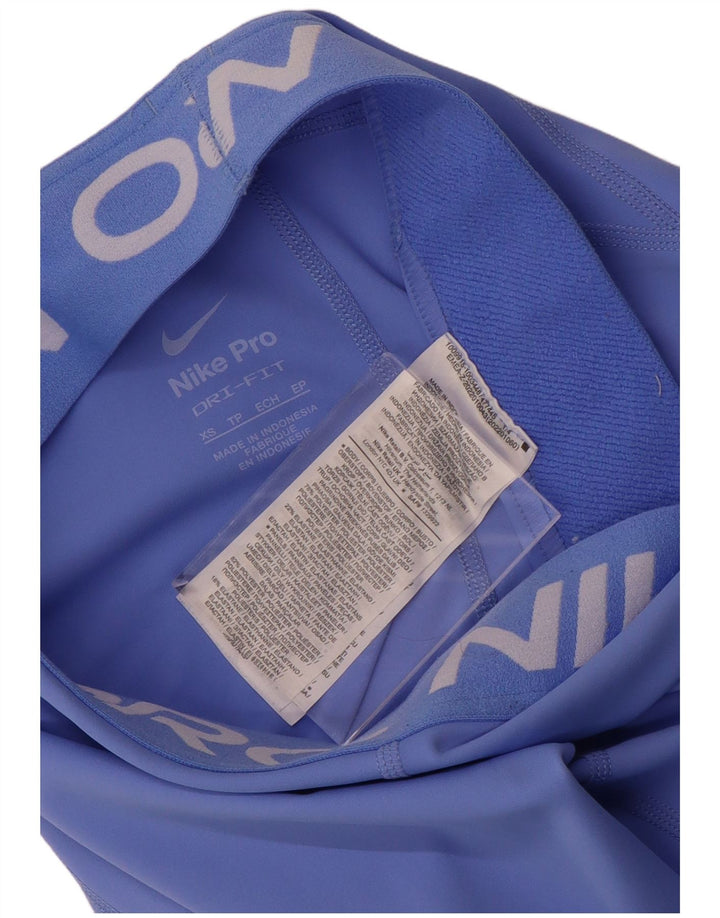 Leggings grafici Dri Fit NIKE pentru femei UK 6 XS poliester albastru