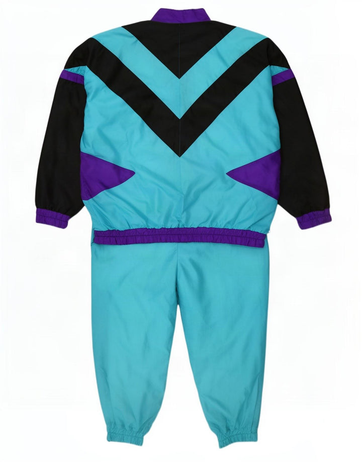 Trening Vintage pentru bărbați, XL, albastru, poliamidă, bloc de culoare, retro