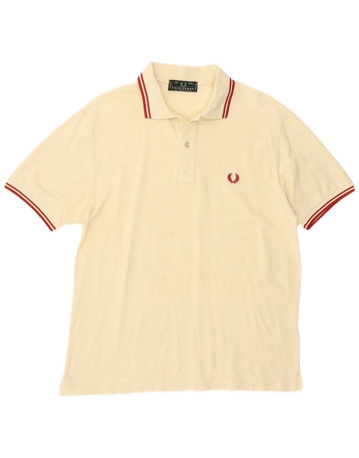 Cămașă polo Fred Perry pentru bărbați, mic din bumbac alb
