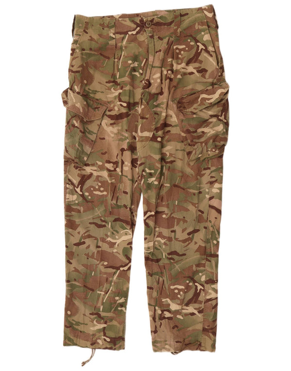 Pantaloni cargo drepți vintage pentru bărbați W36 L32 bumbac kaki camuflaj