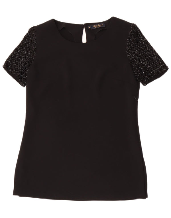 Bluză pentru femei Luisa Spagnoli Top UK 10 Poliester negru mic