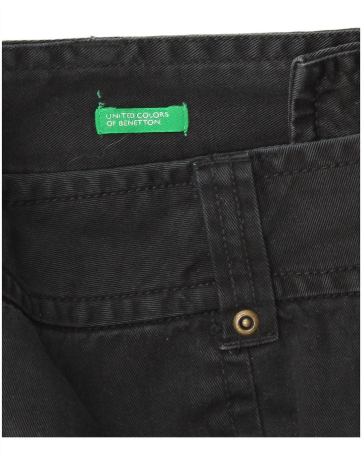 Fusta mini denim pentru femei BENETTON W28 Medium Black