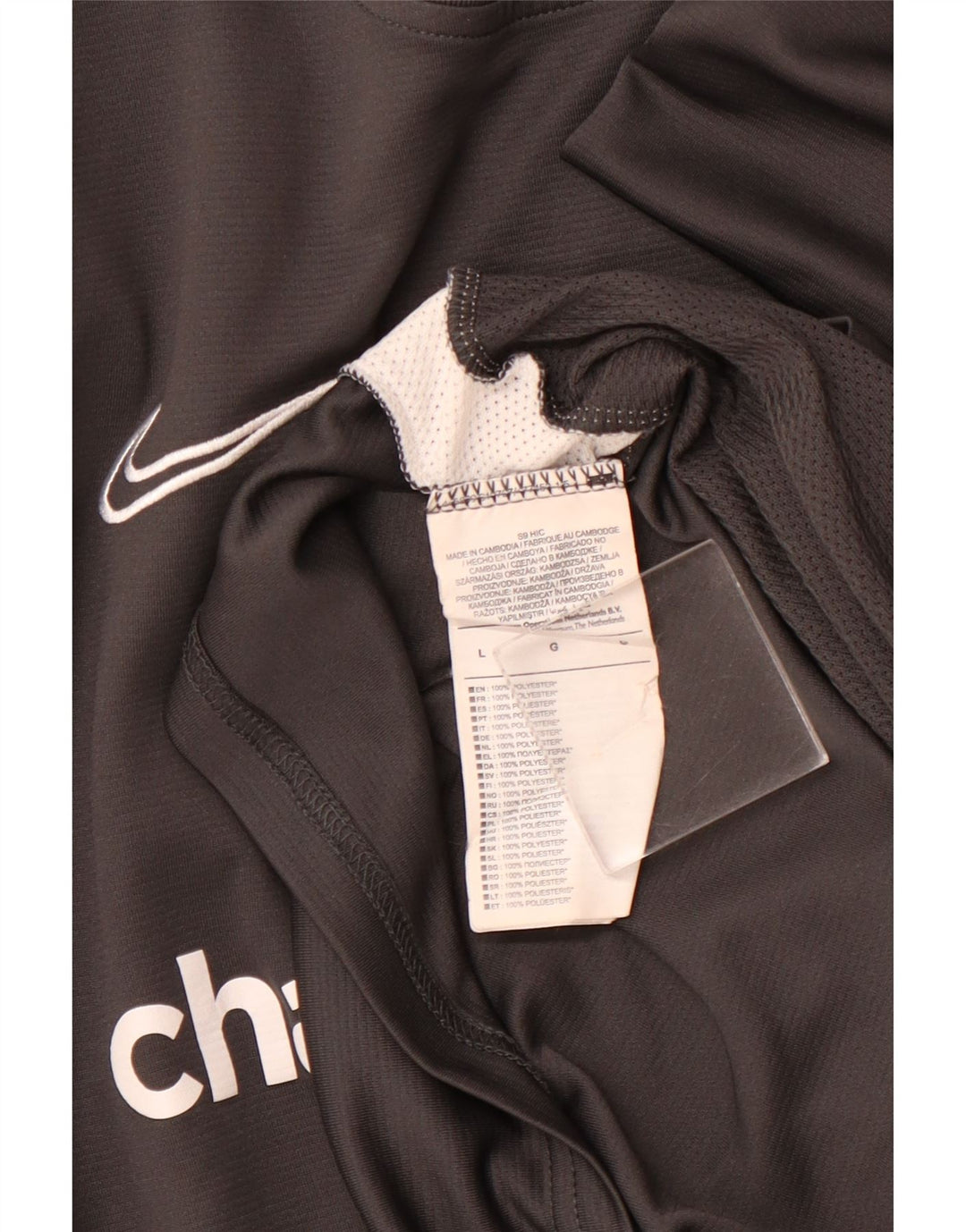 Tricou grafic pentru bărbați NIKE Top mare, gri, poliester color bloc