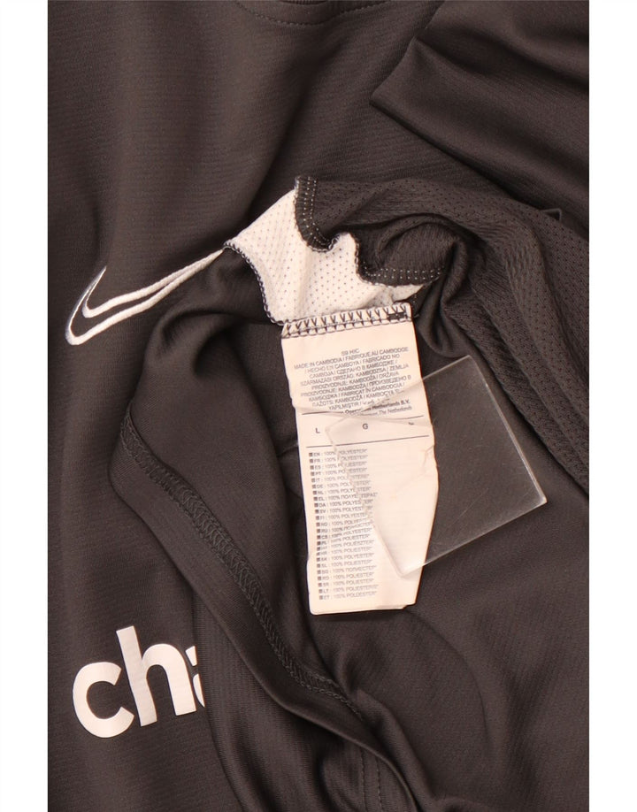 Tricou grafic pentru bărbați NIKE Top mare, gri, poliester color bloc