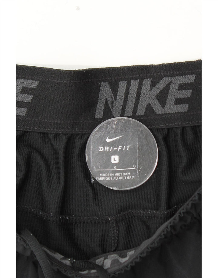 Pantaloni scurți sport NIKE Dri Fit Graphic pentru bărbați, mari, negru, poliester