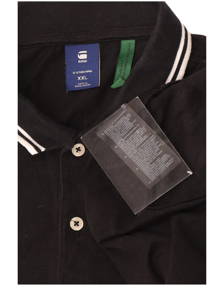 Tricou polo pentru bărbați G-STAR 2XL bumbac negru