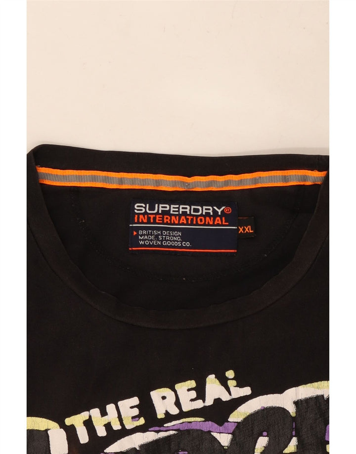 Tricou grafic pentru bărbați SUPERDRY Top 2XL negru