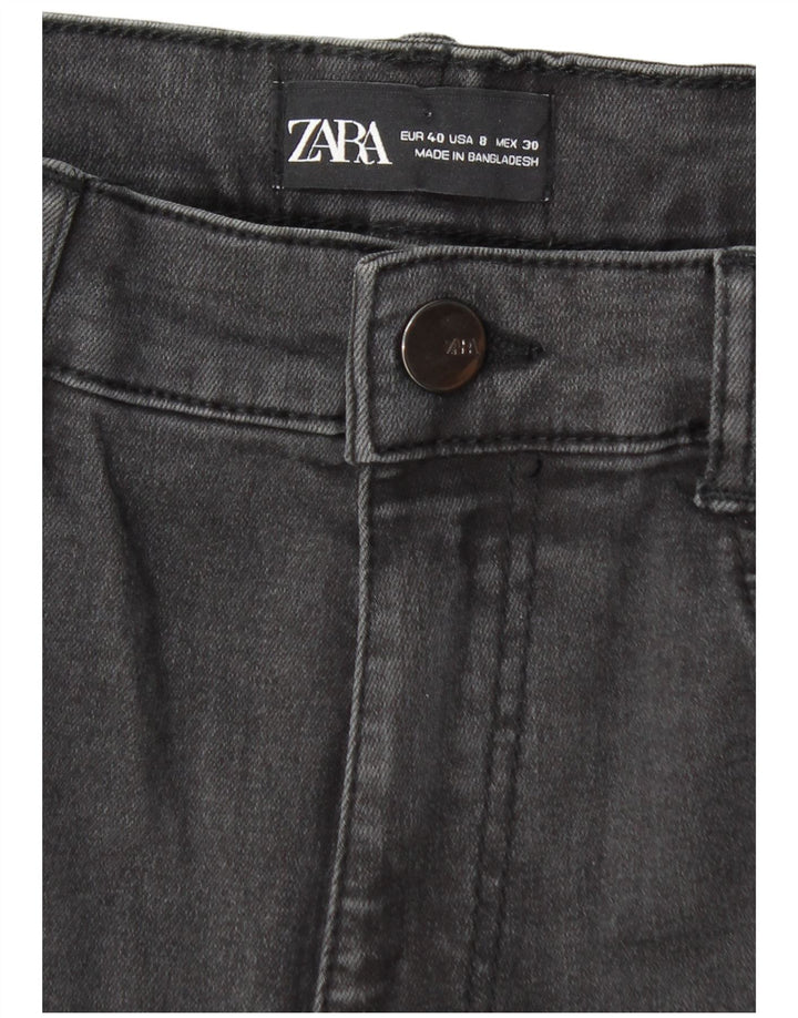 Blugi skinny distressed pentru femei Zara EU 40 Medium W30 L28 Gri
