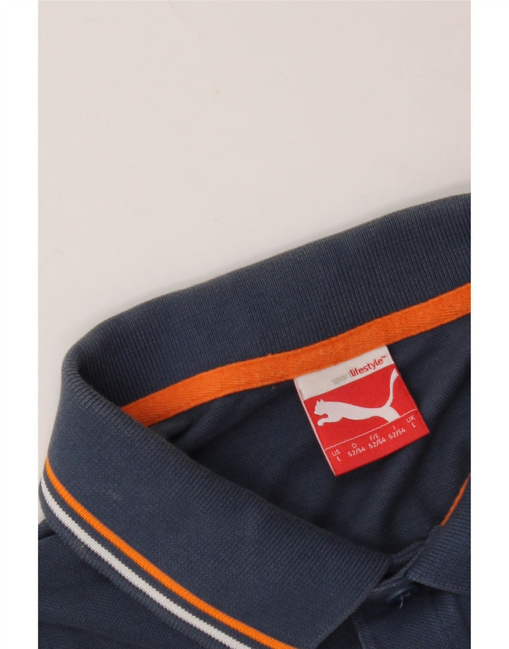 PUMA Mens Polo Shirt Large Navy Blue