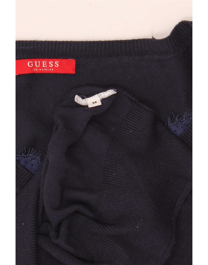 Pulover pentru femei Guess cu decolteu în V UK 12 Medium Bleumarin