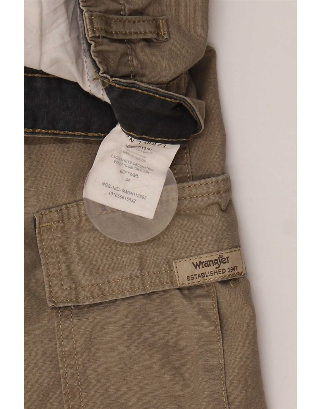 Pantaloni scurți cargo Wrangler pentru bărbați W44 2XL, bumbac maro