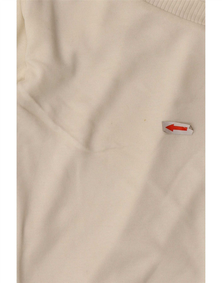 Pulover cu decolteu în V Massimo Dutti pentru femei, alb deschis mediu, UK 12