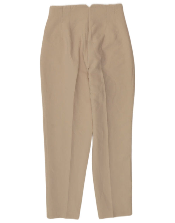 Zara Womens High Waist Tapered Casual Trousers Small W26 L26 Beige
