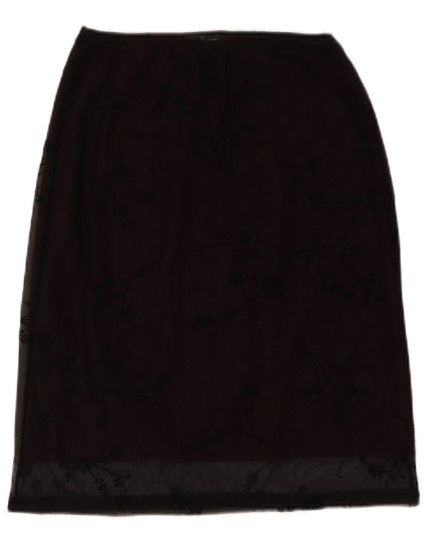 Fusta midi pentru femei St. Bernard UK 14/16 Large W34 Poliester floral negru