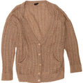Pulover cardigan supradimensionat pentru femei Topshop UK 12 Medium Bej Acrilic