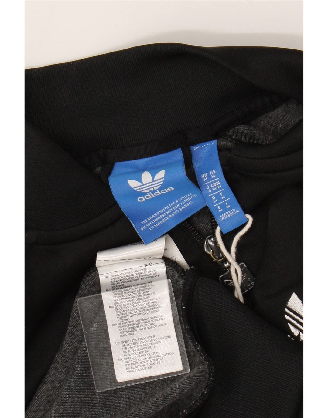 Jachetă de top pentru trening Adidas pentru femei UK 14 Poliester mediu negru