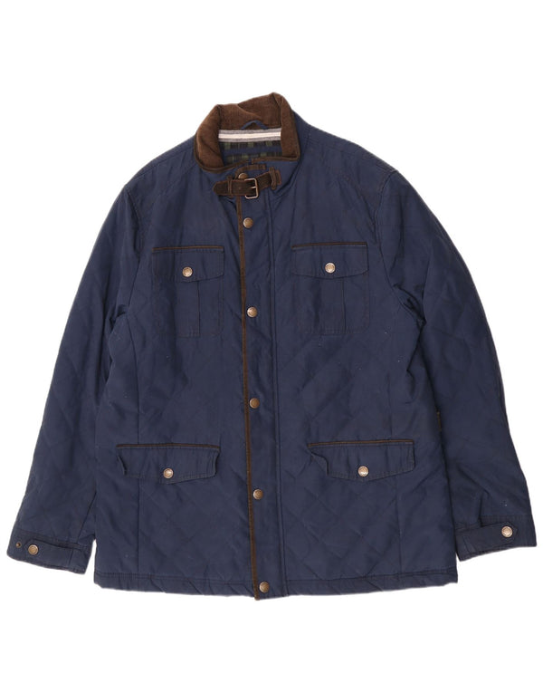 Crew Clothing Jachetă matlasată pentru bărbați UK 46 3XL Bumbac bleumarin