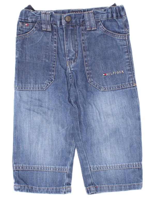 Tommy Hilfiger Blugi drepti pentru bebelusi baieti 12-18 luni W20 L11 albastru bumbac