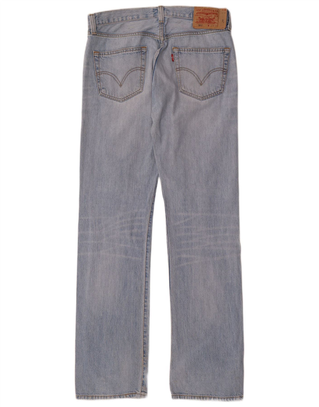 Blugi drepti pentru bărbați LEVI'S 501 W33 L34 Bumbac albastru