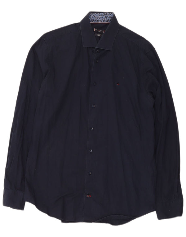 Cămașă pentru bărbați Tommy Hilfiger Easy Care Slim Fit Mărimea 41 16 Medium Bleumarin