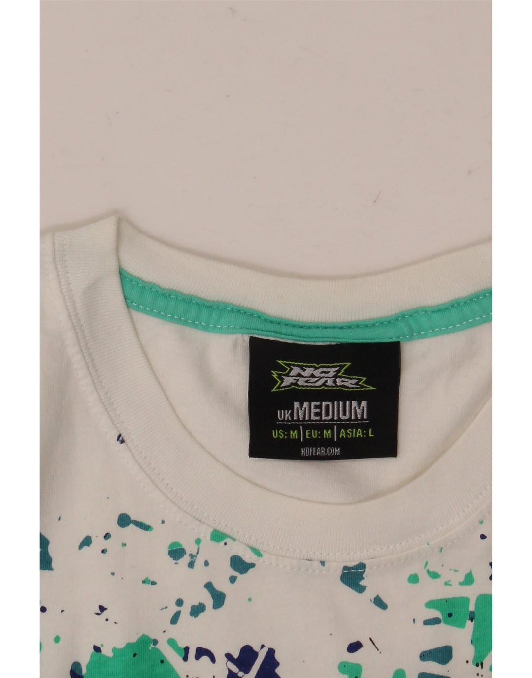 NO FEAR Tricou grafic pentru bărbați Top Mediu Alb