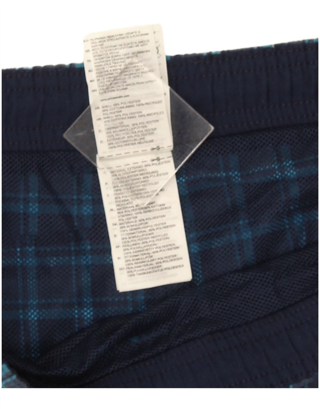 Pantaloni scurți de înot Adidas pentru bărbați, poliester cu carouri mici, bleumarin