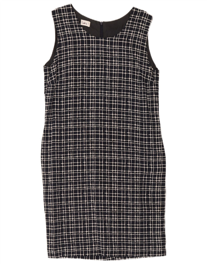 Rochie pentru femei Libra fără mâneci, UK 14, bumbac cu carouri, albastru bleumarin mediu