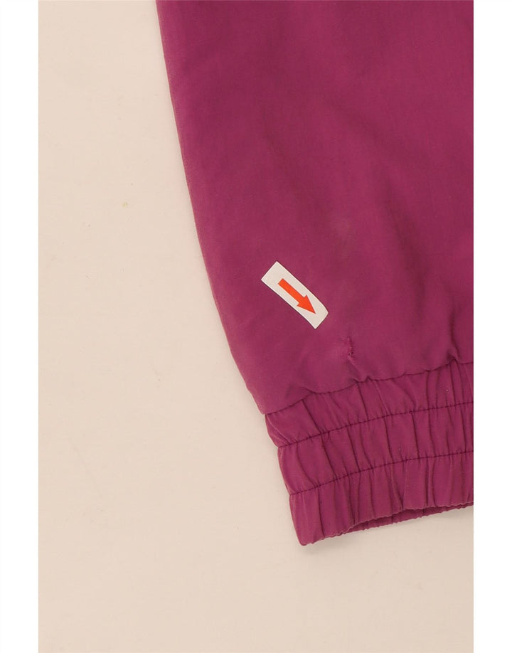 Jachetă de schi cu pulover grafic vintage pentru bărbați UK 44 2XL Violet Colorblock