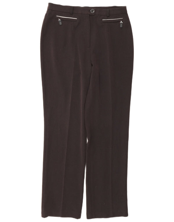Pantaloni casual drepti pentru femei Marks & Spencer UK 12 Medium W30 L29 Negru
