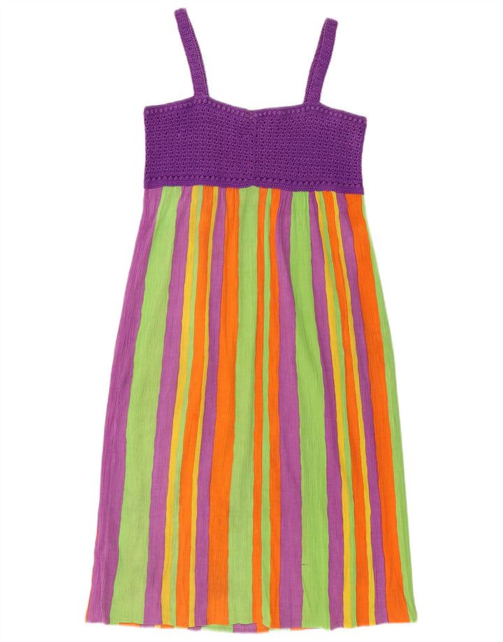 Rochie de soare Vintage pentru femei UK 8 Mici, multicolore, cu dungi