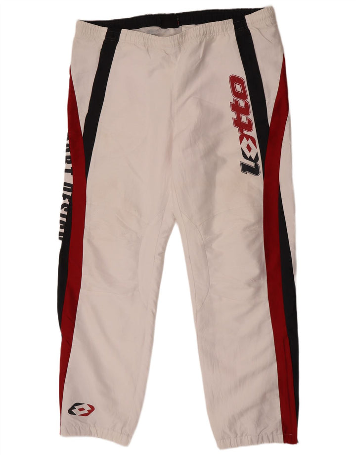 Trening complet grafic pentru bărbați Lotto 2XL, alb, poliester color bloc