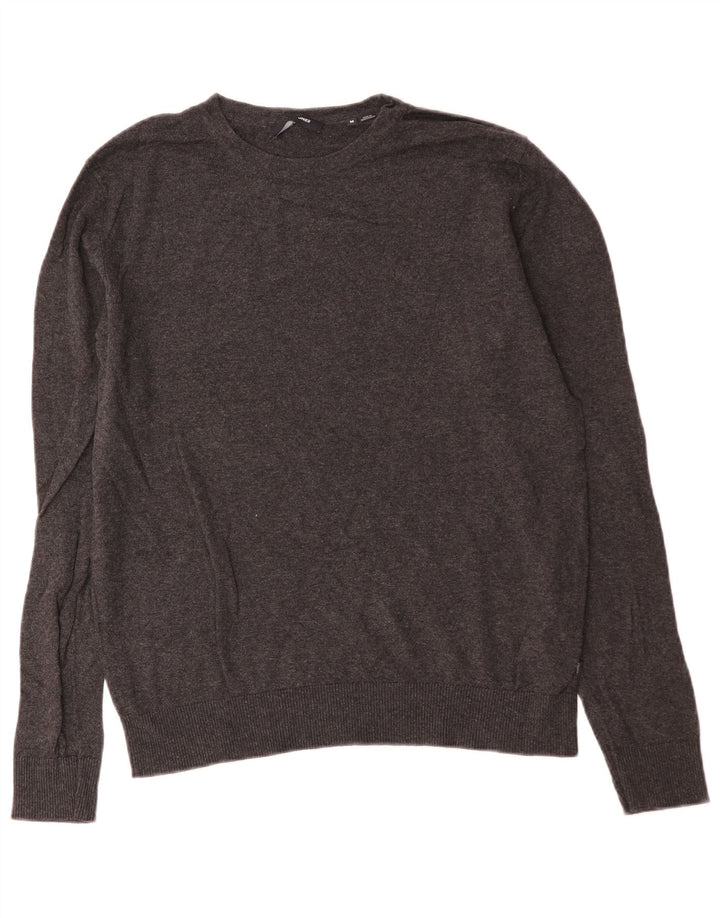 Pulover Jack & Jones pentru bărbați, cu gât crew, bumbac, gri mediu