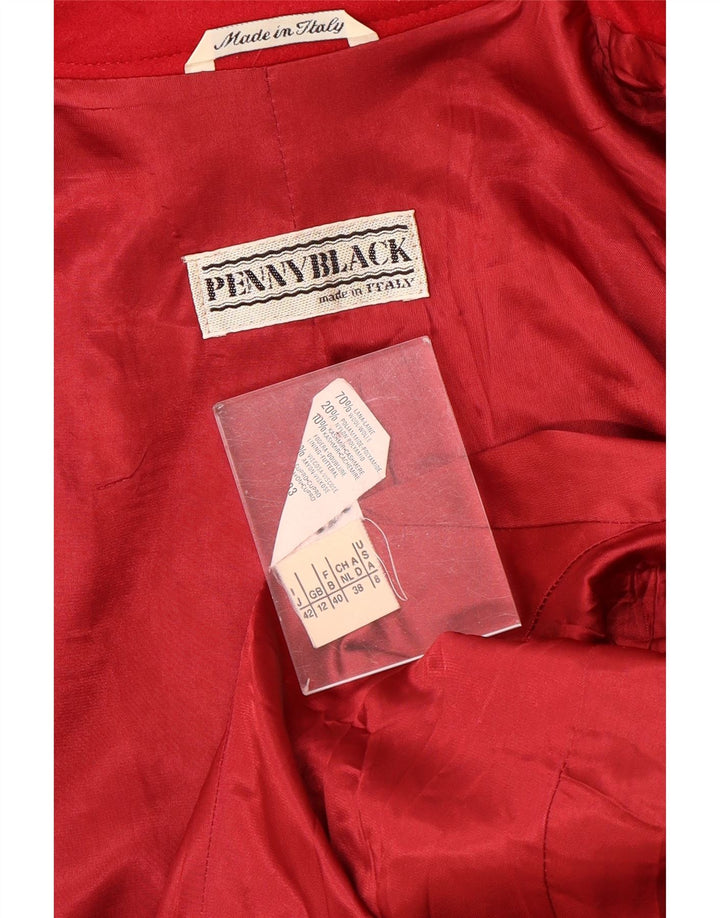 Jachetă Blazer pentru femei Penny Black cu 3 nasturi UK 12 Lână roșie medie